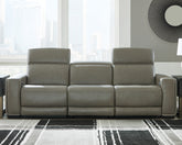Tampa Furniture Outlet Lutz - Ashley Furniture - Correze Sectional - 3-Piece Power Reclining Sectional Sofa / Gray - U94202S2